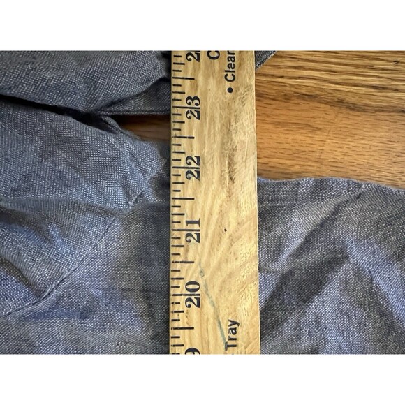 Flax L Top linen lagenlook button down sleeve size large Artsy Boho - Picture 3 of 7